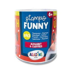 Aladine Razítka Stampo Funny Abeceda a číslice, 43 ks