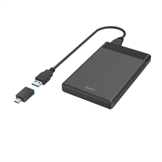 Hama externí box na 2,5" SSD/HDD disk, USB-A + USB-C, SATA, USB 3.2 Gen 1