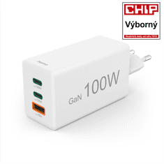 Hama rychlá USB nabíječka GaN 2x USB-C + USB-A, PD/QC, 100 W