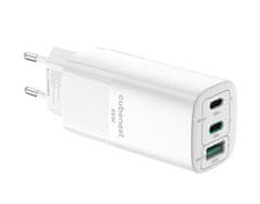 CubeNest S3D0 GaN Adaptér 65W bílá - (2× USB-C až 65 W, 1× USB-A až 60 W), přepěťová a podpěťová ochrana