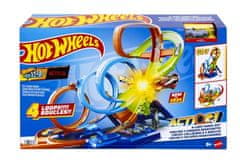 Hot Wheels Hračka Mattel HW Dráha se čtyřmi smyčkami