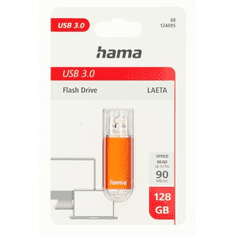 Hama FlashPen Laeta, USB 3.0, 128 GB, 90 MB/s, hnědá