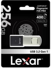 Lexar flash disk 256GB - Fingerprint F35Pro USB 3.2 (čtení/zápis: 400/350MB/s)