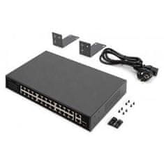 Digitus 24 Port 10/100 Mbps PoE 24x10/100Mbps PoE RJ45 Ports,1 xGE RJ45,1xSFP