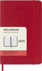 Moleskine Diář 2025 - měkké desky S, denní, červený