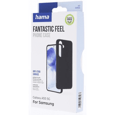 Hama Fantastic Feel, kryt pro Samsung Galaxy A55 5G, hebký povrch, černý