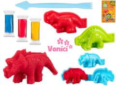 Crayola hmota tvarovací 28 g vonící 3 ks + sada tvarovátek dinosaurus