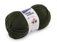 Pletací příze Lada Luxus 100 g - (55075) zelená khaki