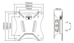 Neomounts Select NM-W60BLACK / Flat Screen Wall Mount (tilt) / Black