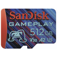 SanDisk GamePlay microSDXC UHS-I Card, 512 GB Gaming microSDXC, 190 MB/s (čtení), 130 MB/s (zápis)