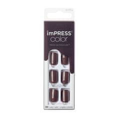 Samolepící nehty imPRESS Color Try Gray 30 ks