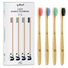 Bambusový zubní kartáček (Bamboo Toothbrush) 4 ks