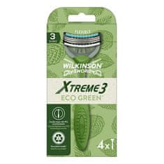 Jednorázový holicí strojek pro muže Xtreme3 ECO Green 4 ks