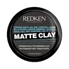 Vlasový jíl Matte Clay (Strong Hold Texturizing Clay) 75 ml