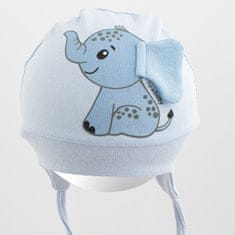 Bavlněná kojenecká čepička New Baby Happy Elephant blue - 80/86