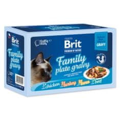 Brit Kapsička Premium by Nature filety v omáčce Family Plate 12x 85g