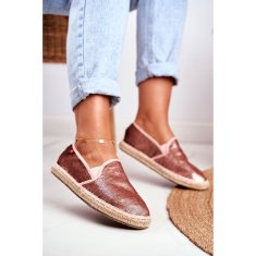 Big Star Dámské espadrilky s pletenou podrážkou Pink velikost 38