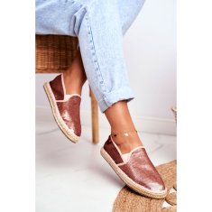 Big Star Dámské espadrilky s pletenou podrážkou Pink velikost 38