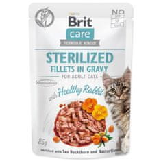 Brit Kapsička Care Cat Sterilized králík, filety v omáčce 85g