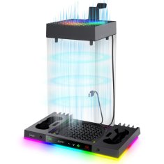 iPega XBX024S Multifunkční Nabíjecí RGB Stojan s Chlazením pro Xbox