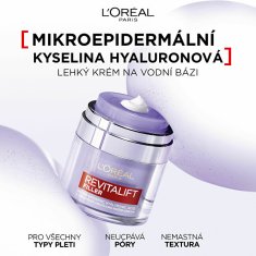 Lehký pleťový krém s kyselinou hyaluronovou Revitalift Filler (Plumping Water-Cream) 50 ml