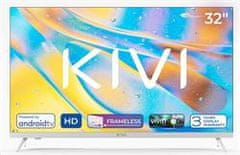 KIVI - 32', HD, AndroidTV 11, Bílá, 1366x768, 60 Hz, rep.2x8W, 26 kWh/1000h, HDMI 3x, USB 2x,