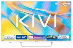 KIVI - 32', FHD, Android TV 11, Bílá, 1920x1080, 60 Hz,rep. 2x8W, 26 kWh/1000h, BT5.1, HDMI 3x, USB 2x