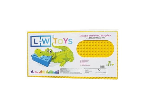 L-W Toys Podložka na stavění - JUNIOR 16x32 bodů žlutá