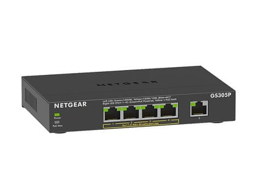 Netgear 5-Port Gigabit Ethernet SOHO Unmanaged Switch with 4-Ports PoE+ - GS305Pv3