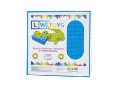 L-W Toys Velká podložka na stavění 50x50 bodů modrá