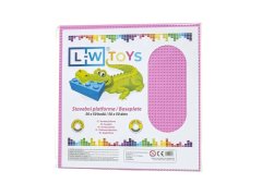 L-W Toys Velká podložka na stavění 50x50 bodů růžová