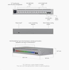 Ubiquiti Switch L3 UniFi Professional USW-Pro-Max-16, 16-Port (4/12x 2.5/1) GbE, 2x 10Gb SFP+