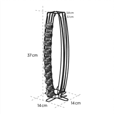 Xavax Barista stojan/ držák pro 40 kapslí Nespresso, kovový, matný černý