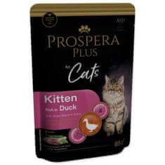 Kapsička Prospera Plus Kitten, Duck, Green Beans 85g