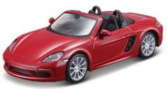 Bburago 1:32 - Porsche 718 Boxster - Dark Red, Yellow