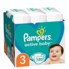 Pampers Active Baby pleny 3 (180 ks), 6-10 kg