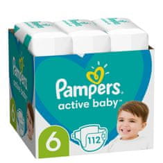 Pampers Active Baby pleny 6 (112 ks), 13-18 kg