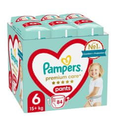 Pampers Premium Care plenkové kalhotky 6 (84 ks), 15 kg+