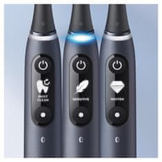 Oral-B iO Series 7 duo Black Onyx & White Alabaster set elektrických zubních kartáčků, 5 režimů, AI, časovač