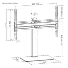 Univerzální stojan Brateck LDT03-23L pro TV 37"-70"otočný stolní