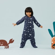 ERGOPOUCH Overal na spaní organická bavlna Onesie Whale 2-3 r, 2,5tog