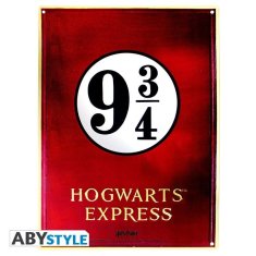 AbyStyle Harry Potter Plechová cedule: Nástupiště 9 3/4 38 x 28 cm