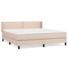 Vidaxl Box spring postel s matrací cappuccino 160x200 cm umělá kůže