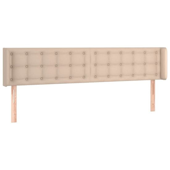 Vidaxl Čelo postele typu ušák cappuccino 203x16x78/88 cm umělá kůže