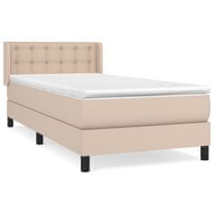 Vidaxl Box spring postel s matrací cappuccino 80 x 200 cm umělá kůže