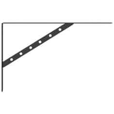 Vidaxl Policové držáky 4 ks 40 x 2,5 x 25 cm černé nerezová ocel