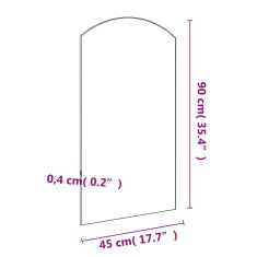 Vidaxl Zrcadlo 90 x 45 cm sklo