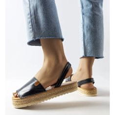 Černé espadrilky na platformě velikost 41