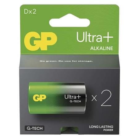 GP D Ultra Plus, alkalická (LR20) - 2 ks