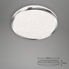 BRILONER BRILONER LED stropní svítidlo hvězdné nebe, pr. 28 cm, 12 W, chrom BRI 3403-018